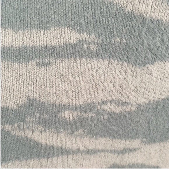 Allsaints Tiga Sweater blue v neck pullover tiger stripe alpaca wool - Picture 3 of 8